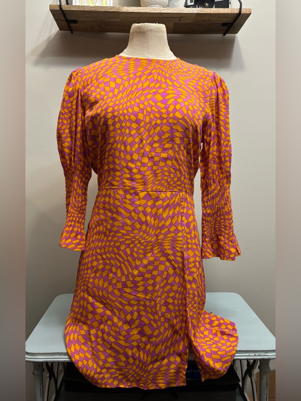 Boutique Orange and Purple Dress Sz Medium - Picture 1 of 2